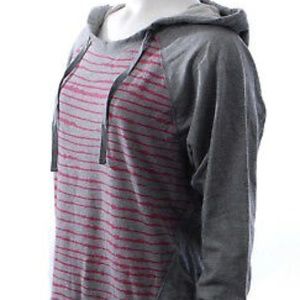 DKNY Jeans Hoodie Pullover Fleece Sweatshirt Gray